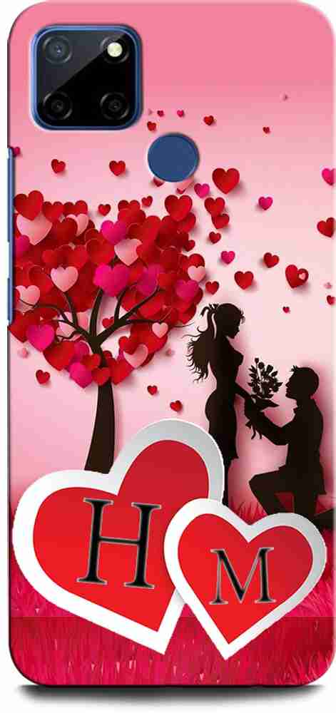 GRAFIQE Back Cover for Realme C25 HM H LOVE M M LOVE H H LETTER