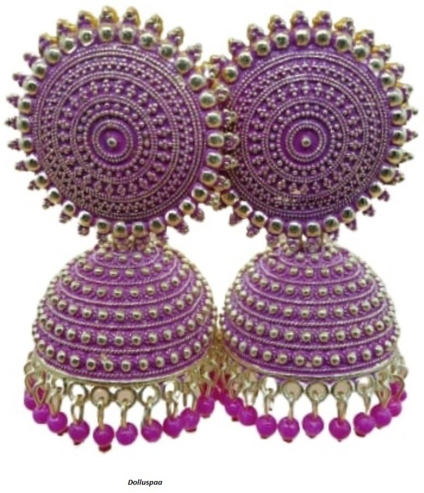 Aggregate 78+ dark purple colour earrings latest - 3tdesign.edu.vn