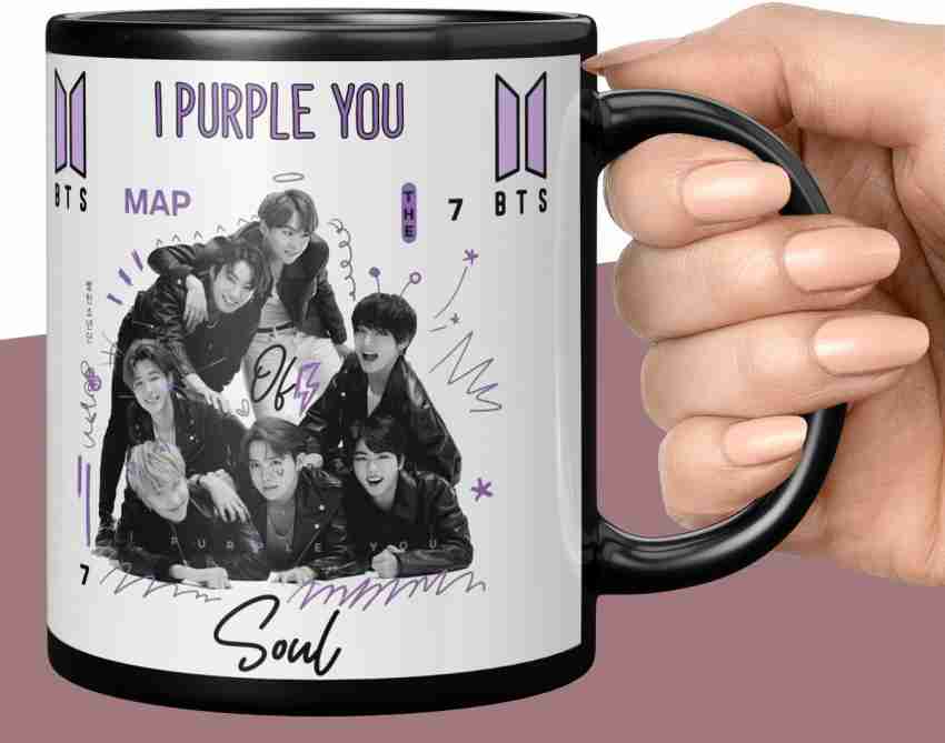 NH10 DESIGNS Bts Cup Bts Bts Black Cup Bts Product Bts Gift Bts Combo For  Girl (BTS-055) Ceramic Coffee Mug Price in India - Buy NH10 DESIGNS Bts Cup  Bts Bts Black