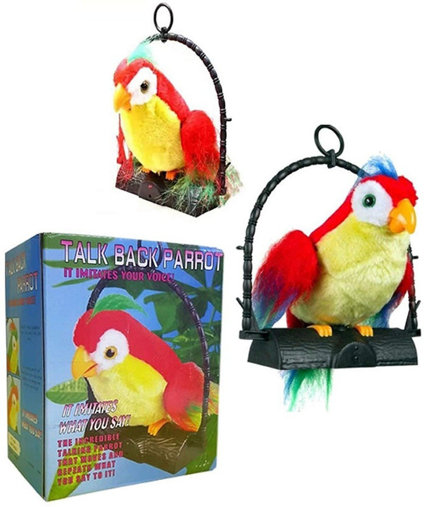 Toy shop talking parrot