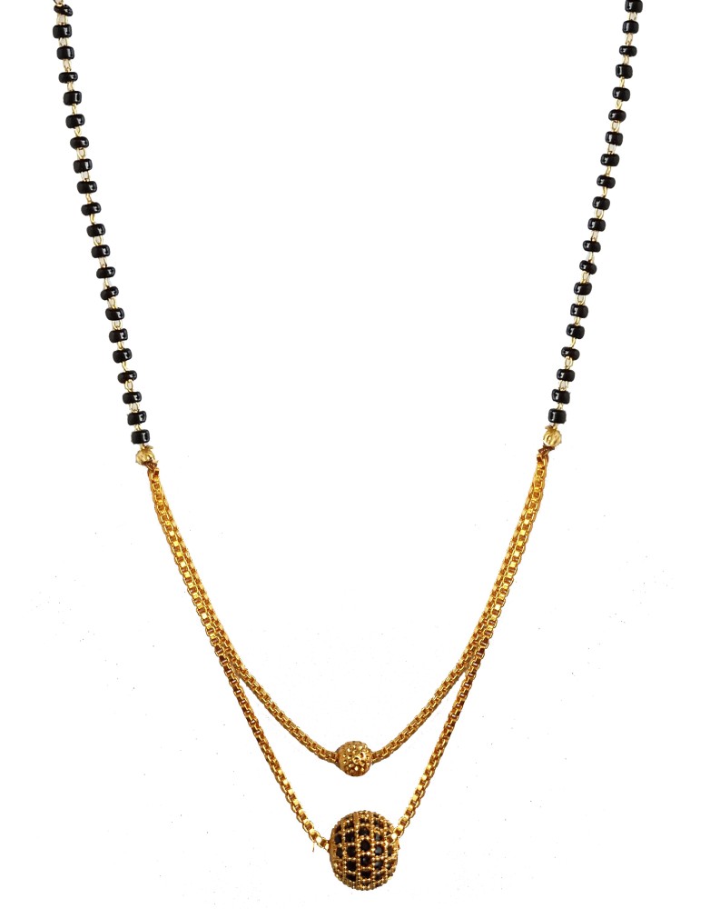 Traditional mangalsutra with sale black beads online