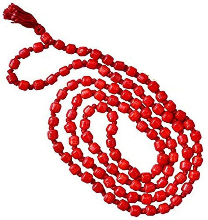 Senroar Red Coral Mala 108 Beads Mala Coral Stone Necklace Price