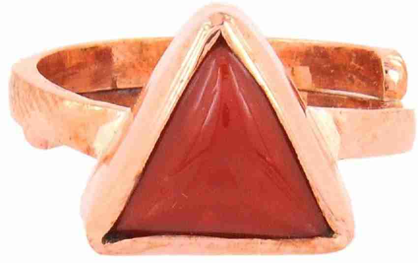 Coral stone sales in copper ring