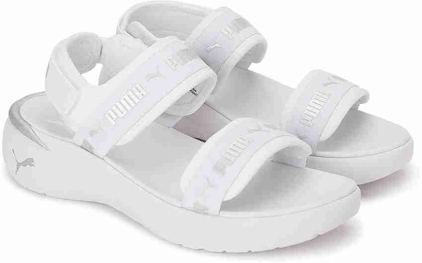 Puma sandals women silver top