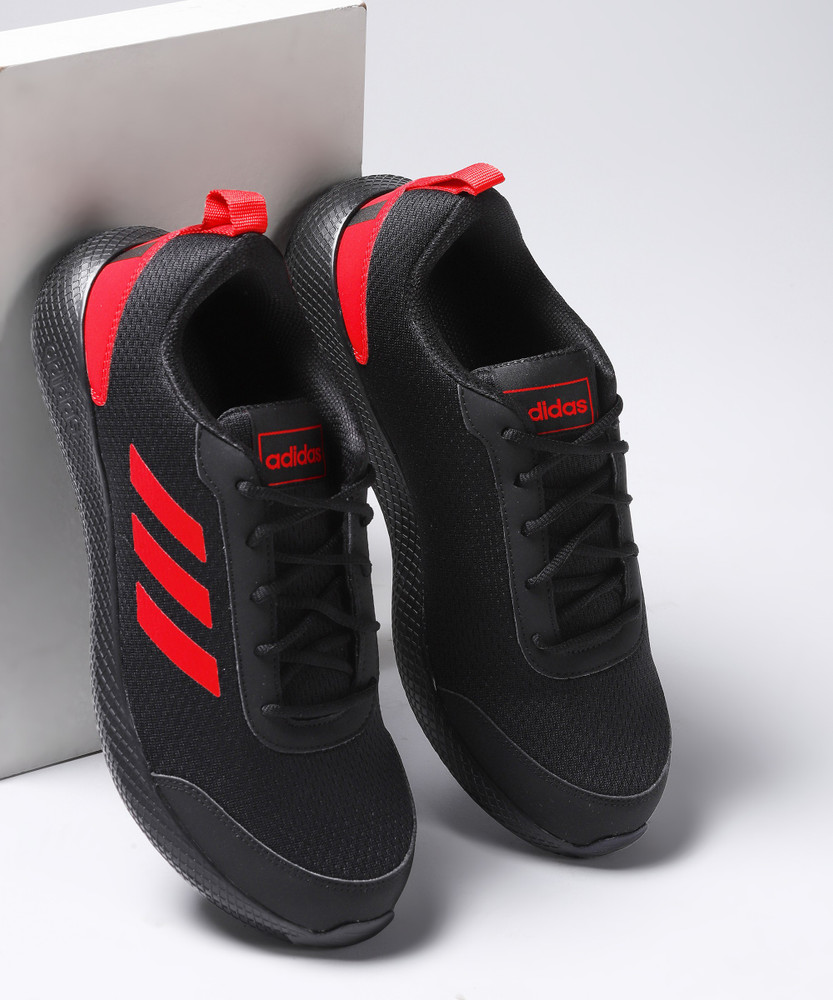 Mens black and 2025 red adidas shoes