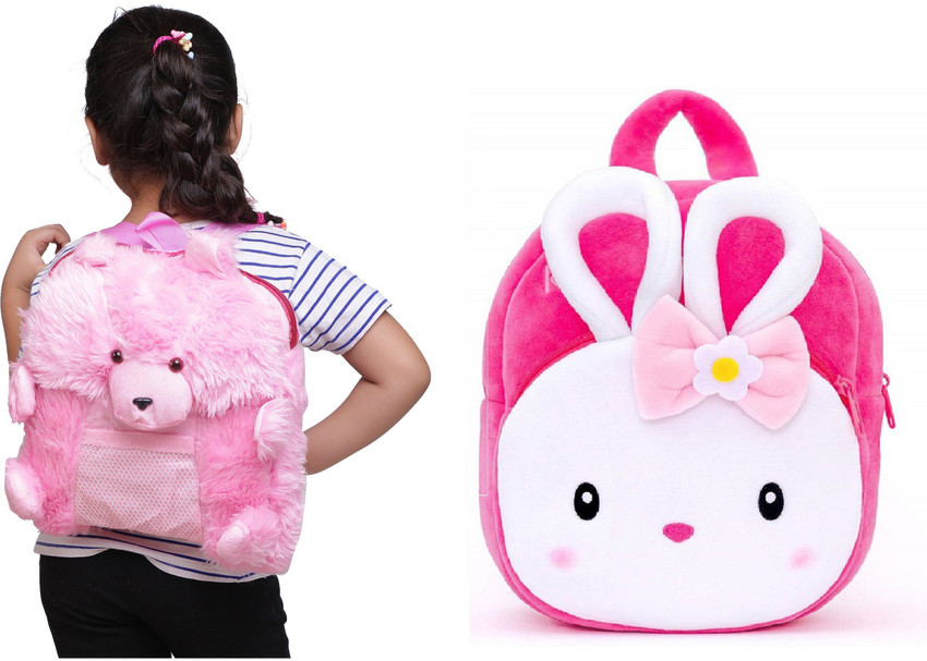 SPIRITED Combo Of Kids School Bag Soft Backpack Cartoon Bags for