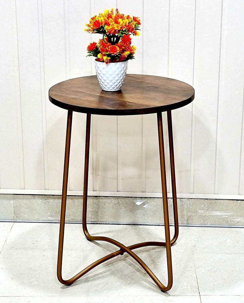 eSplanade Wooden Round Corner Table Coffee Table Stand for Living Room - 21  Inches Height Metal Side Table Price in India - Buy eSplanade Wooden Round  Corner Table Coffee Table Stand for