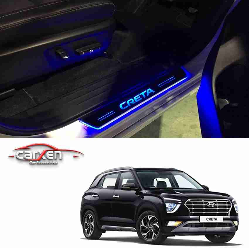 carxen Car Door Foot Step Led Sill Plate With Mirror Finish for