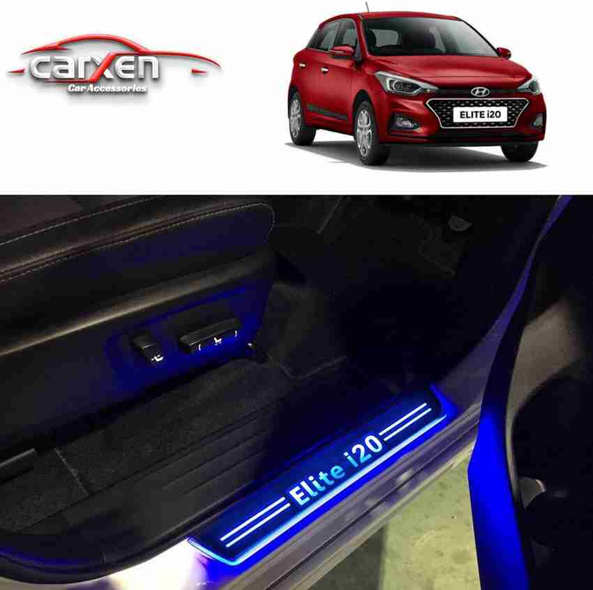 carxen Car Door Foot Step Led Sill Plate With Mirror Finish for
