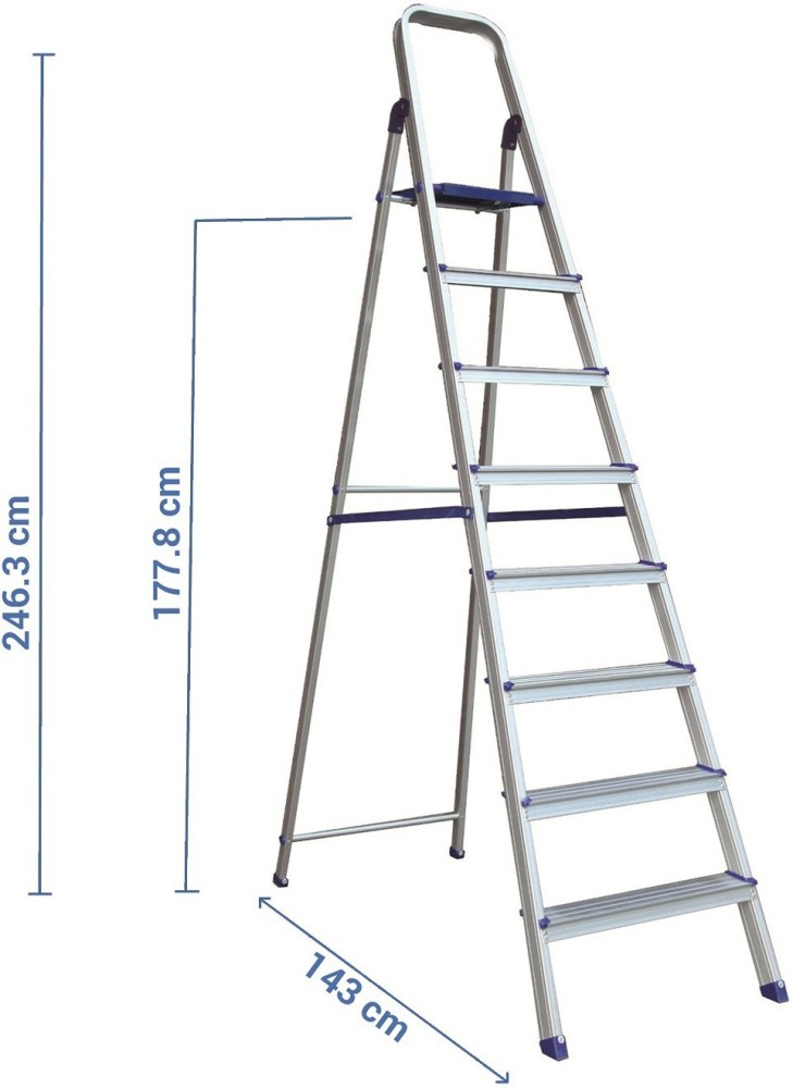 Flipkart SmartBuy 8 Step With Heavy Platform Aluminium Ladder Price in  India - Buy Flipkart SmartBuy 8 Step With Heavy Platform Aluminium Ladder  online at