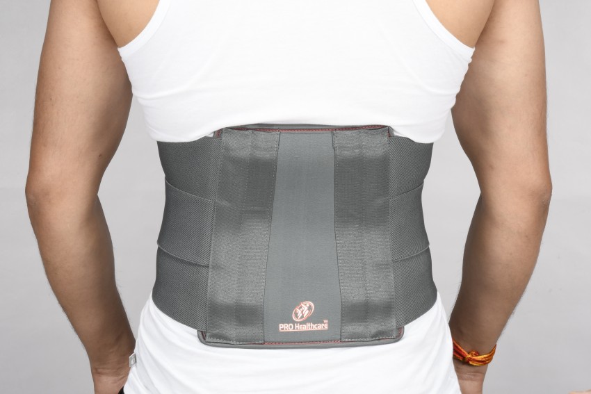 PRO Healthcare Contoured L.S.Belt For Back Pain, Back Relief, Back &  Abdomen Support (Grey) Back / Lumbar Support - Buy PRO Healthcare Contoured  L.S.Belt For Back Pain, Back Relief, Back & Abdomen