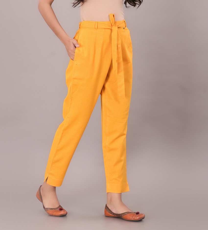 Mustard yellow clearance trousers womens