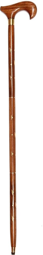 Handmade Wooden Folding Walking Stick 36 Inches - Handcrafted Walking Cane  With Brass Handle at Rs 320/piece, Wooden Products in Ghaziabad