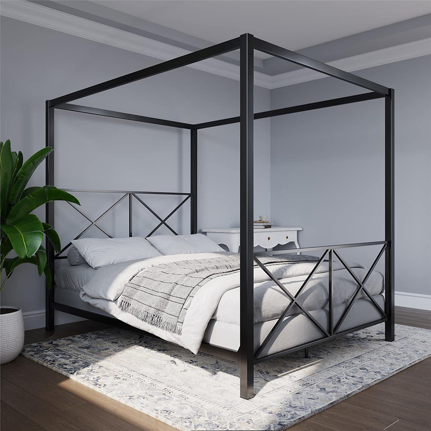 Wrought iron deals poster bed