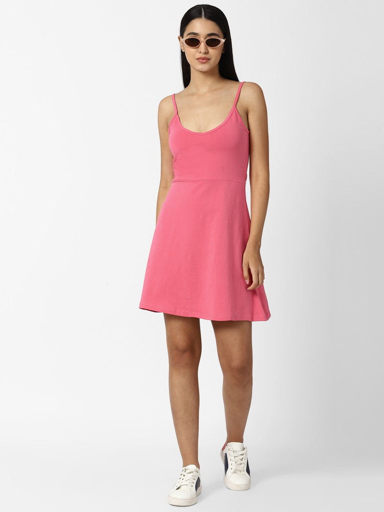 FOREVER 21 Women A line Pink Dress Buy FOREVER 21 Women A line