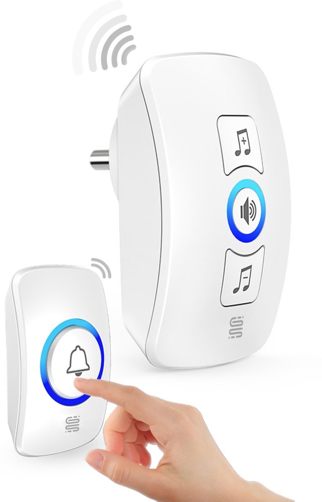 lokza Wireless Doorbell 1000ft Range with 55 Chimes, 5-Level Volume, LED  Indicator Wireless Door Chime Price in India - Buy lokza Wireless Doorbell  1000ft Range with 55 Chimes, 5-Level Volume, LED Indicator