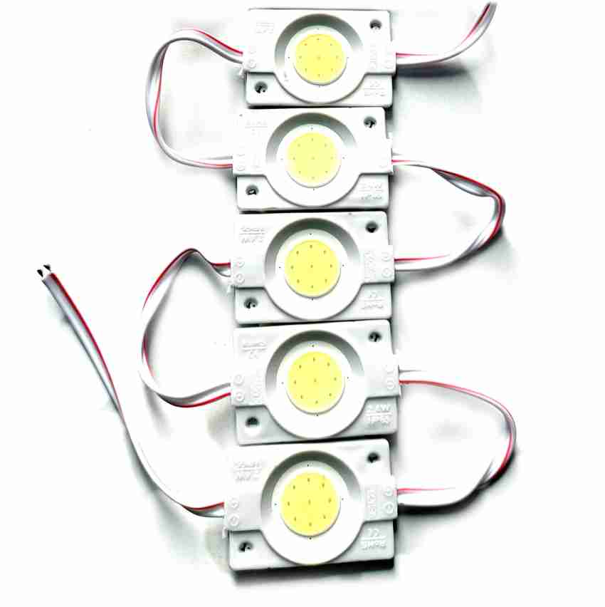 Wizzo 5 Pieces (WHITE) 12 Volt 2.4 Watt DC Coin LED Module Light Strip For  Decoration Light Electronic Hobby Kit Price in India - Buy Wizzo 5 Pieces  (WHITE) 12 Volt 2.4