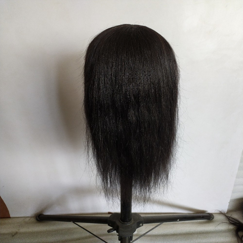 Black Human Hair Mens Patch front line 1 To 15 Inch