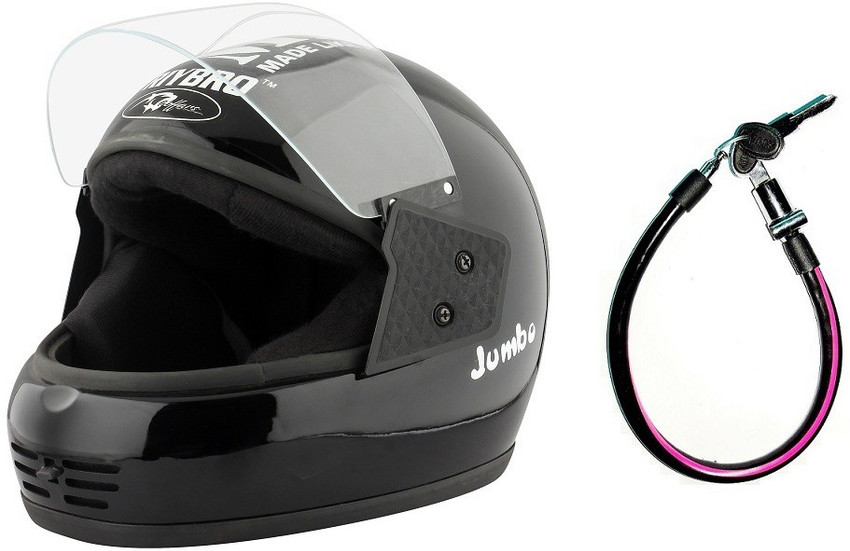 COFFARS Combo Full Face Helmet with Lock for Men Women Bike