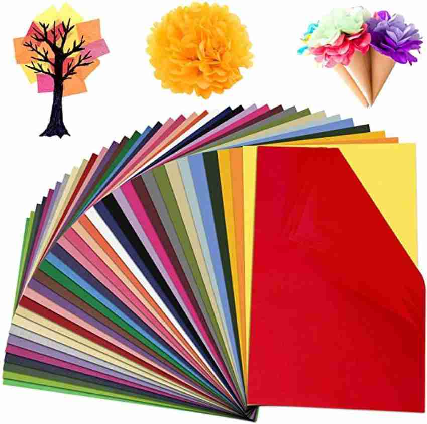 Flipkart SmartBuy 100 Pcs. Craft Paper Sheets A4 Size  (Colors) for Students, Kids, Children Home School Hand Craft Paper Unruled  (Set of 1, Multi color) Unruled A4 75 gsm Coloured