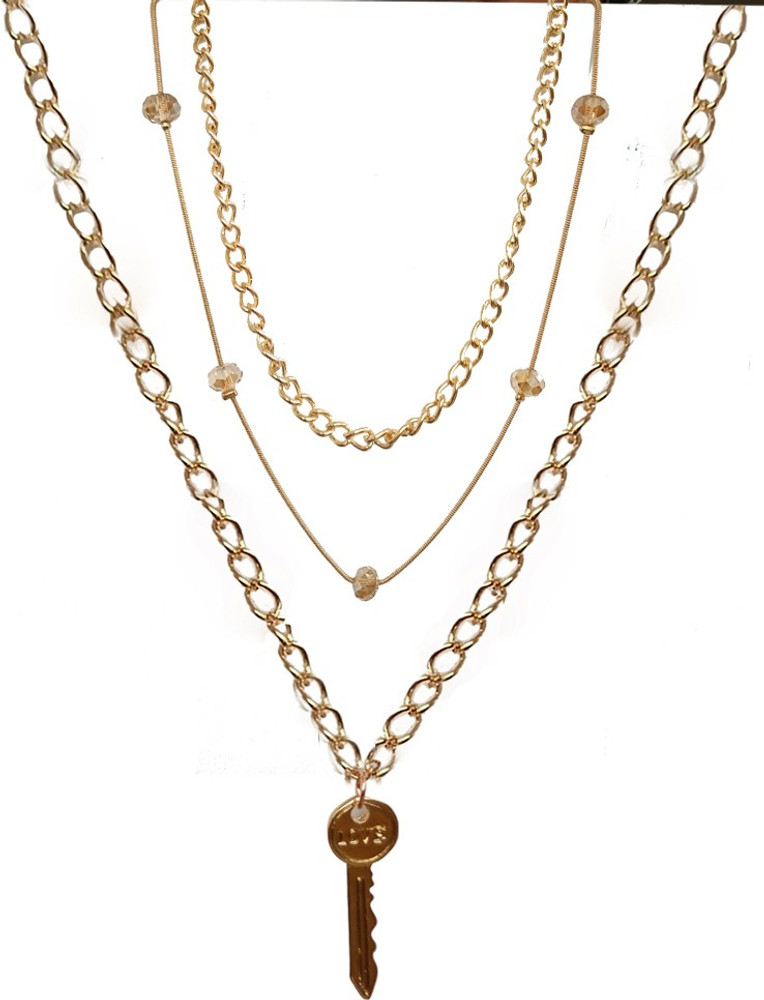 HOMEMATES Latest Stylish Double layer Chain Pendant Necklace for