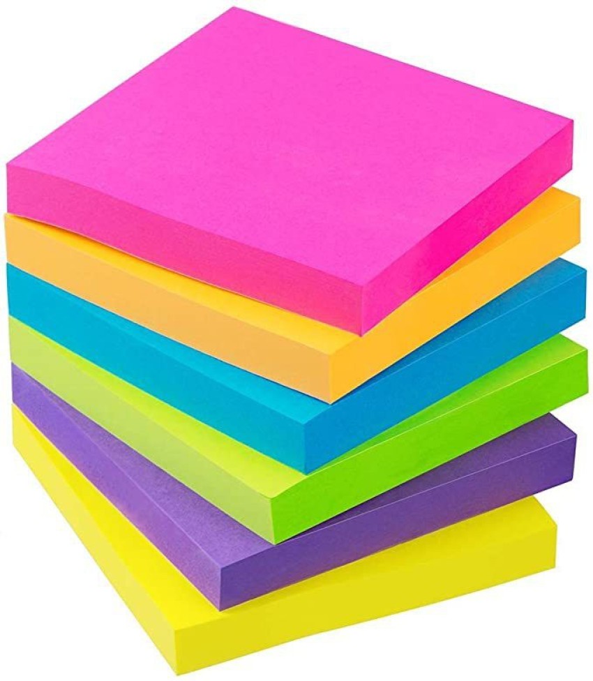 ZIARO Sticky Notes 3x3 Self-Stick Notes 5 Bright Color  Strong Adhesive Sticky Notes 80 Sheets Sticky Note, 5 Colors - STICKY NOTE