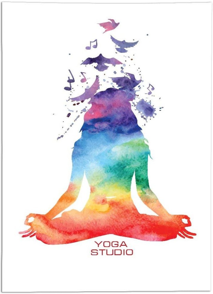 Meditation pose HD Printed Yoga Poster  Paper Print - Art & Paintings  posters in India - Buy art, film, design, movie, music, nature and  educational paintings/wallpapers at
