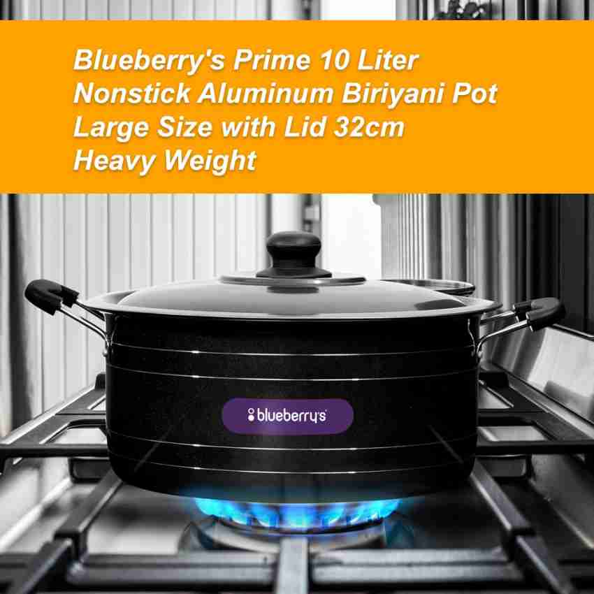 BlueBerry's 10 Liter Nonstick Aluminum Large Size Biriyani Pot