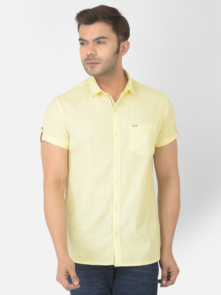 canary yellow mens dress shirt