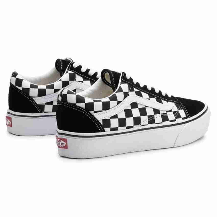 Vans Women's Old Skool Platform Checkerboard/Black/True White -  VN0A3B3UHRK1