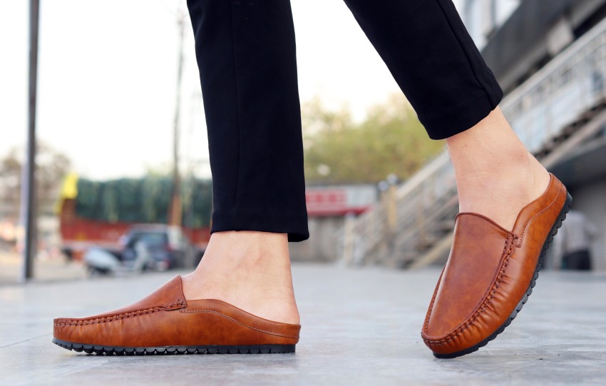 Open Back Half Loafer Shoe For Men