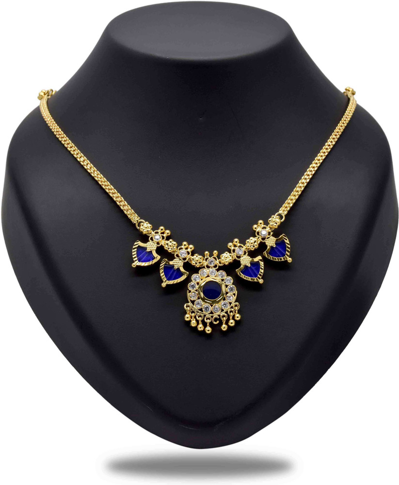 Kollam Supreme One Gram Gold Plated Double Palakka Necklace Gold plated Plated Alloy Necklace Price in India Buy Kollam Supreme One Gram Gold Plated Double Palakka Necklace Gold plated Plated Alloy Ne...