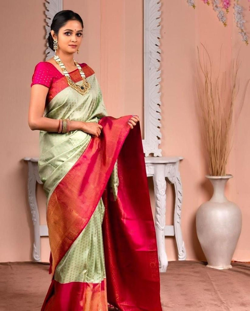 Buy omkarcration Solid Plain Bollywood Jacquard Red Sarees Online
