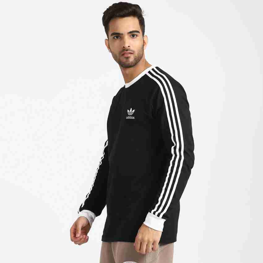 ADIDAS ORIGINALS Striped Men Crew Neck Black T Shirt Buy ADIDAS ORIGINALS Striped Men Crew Neck Black T Shirt Online at Best Prices in India Flipkart