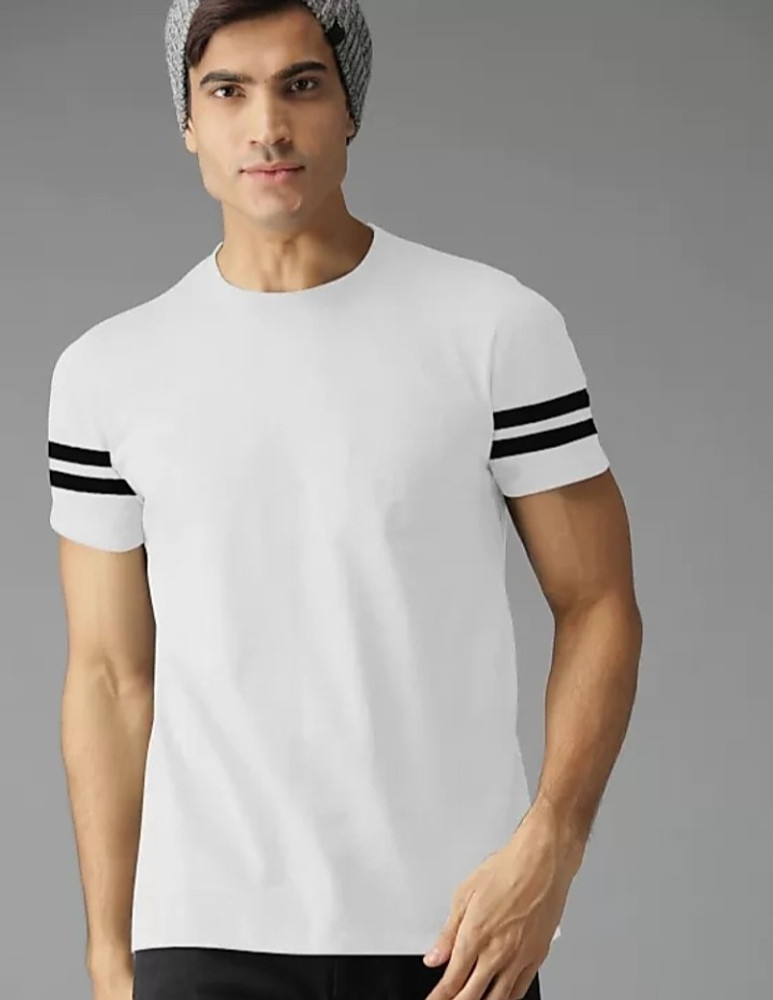 tiya creation Solid Men Round Neck White T Shirt Buy tiya