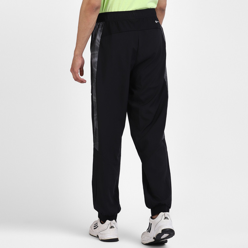 Male Lycra Nike Football Print Boys Sports Adidas Gym Workout Running Track  Pants Black