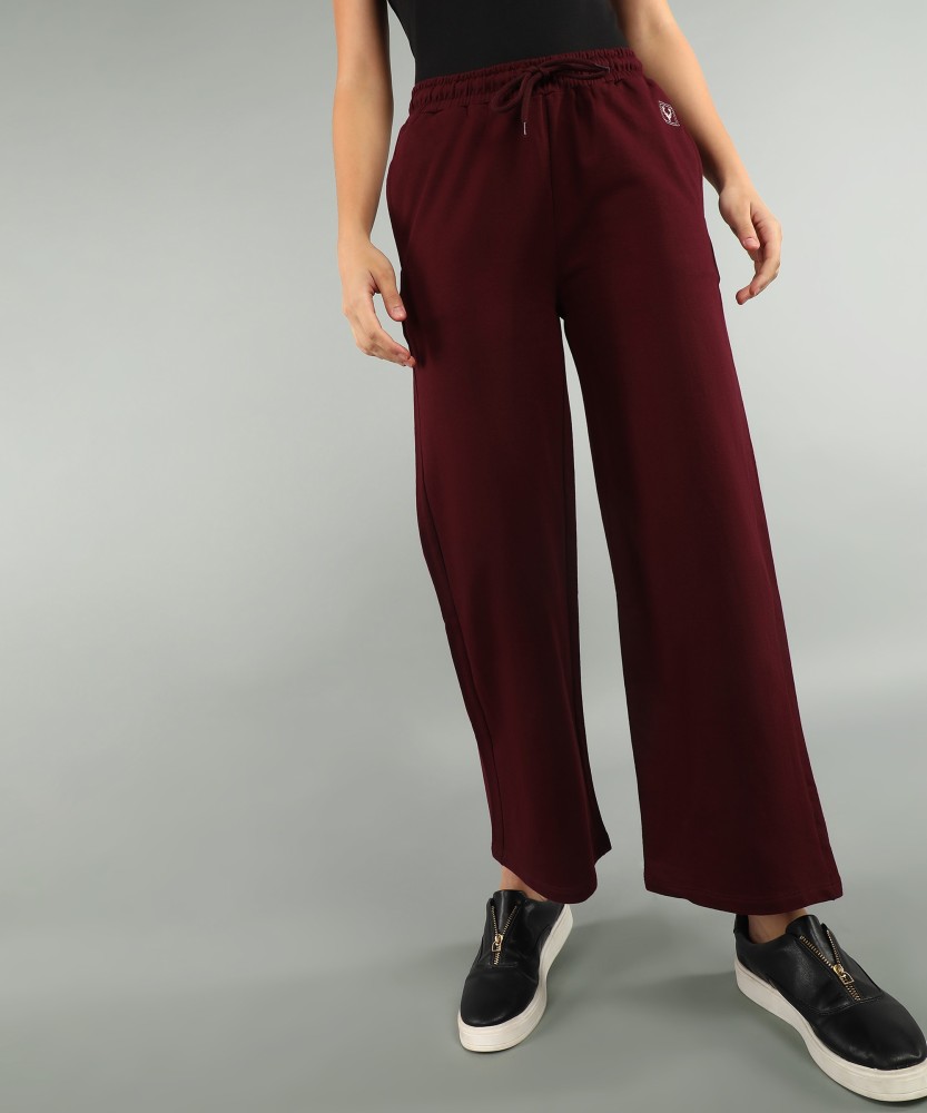 Allen Solly Flared Women Maroon Trousers Buy Allen Solly Flared