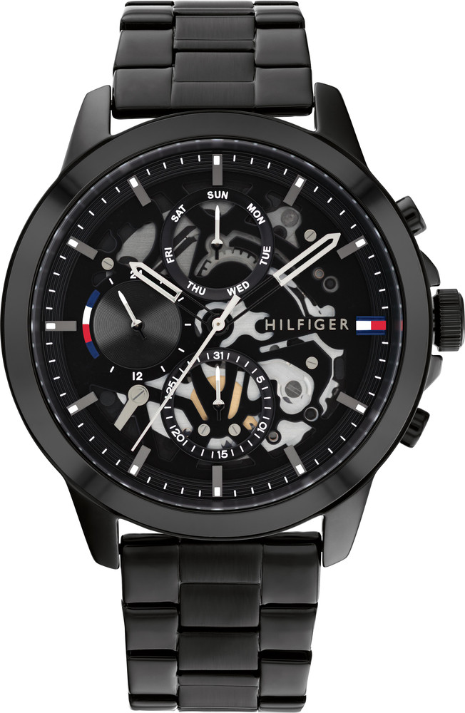 Tommy hilfiger analog black hot sale dial men's watch