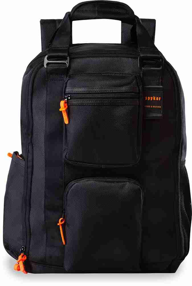 Spykar SPYPBG01BB02Black 15 L Backpack Black Price in India Flipkart