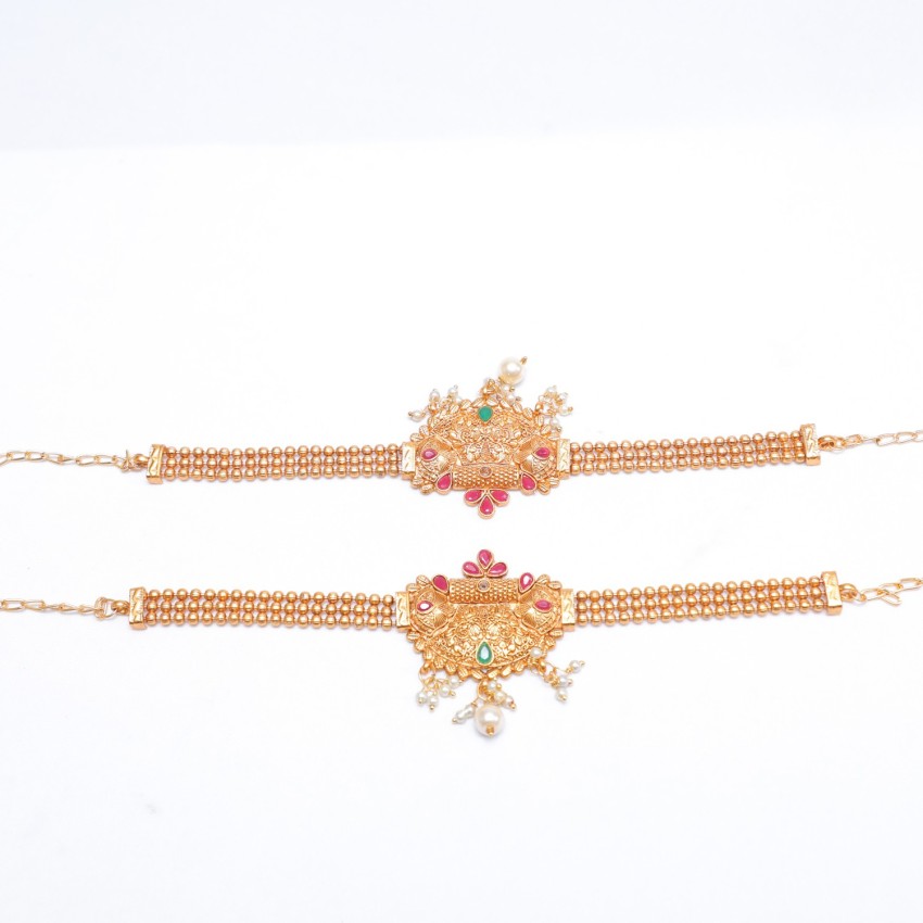 Gold armlet designs with on sale price