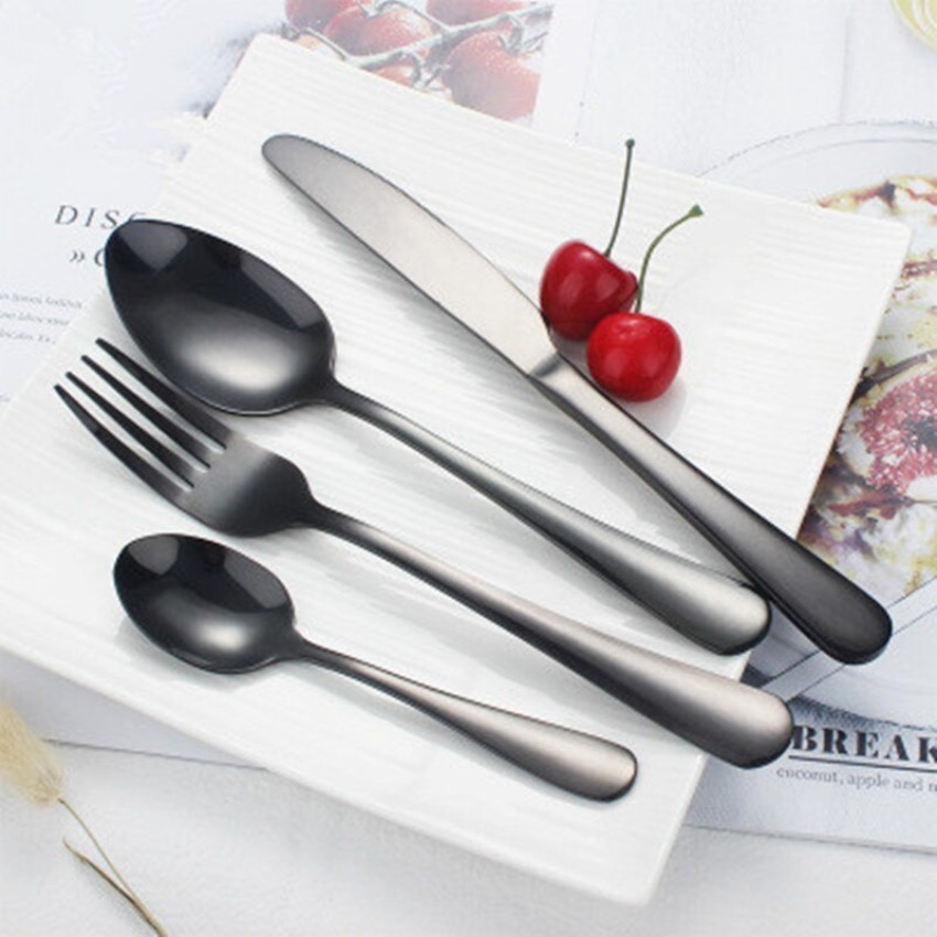 Salisbury & Co Virtuo Cutlery Set 16pc Black