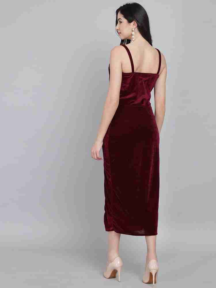Wine red clearance one piece dress