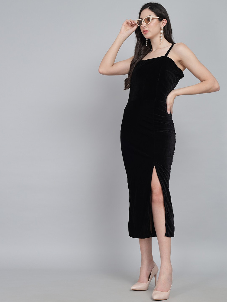 Vaararo Women Bodycon Black Dress Buy Vaararo Women Bodycon
