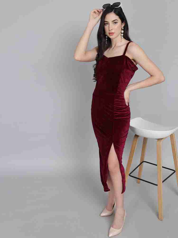 Red color one piece dress on sale