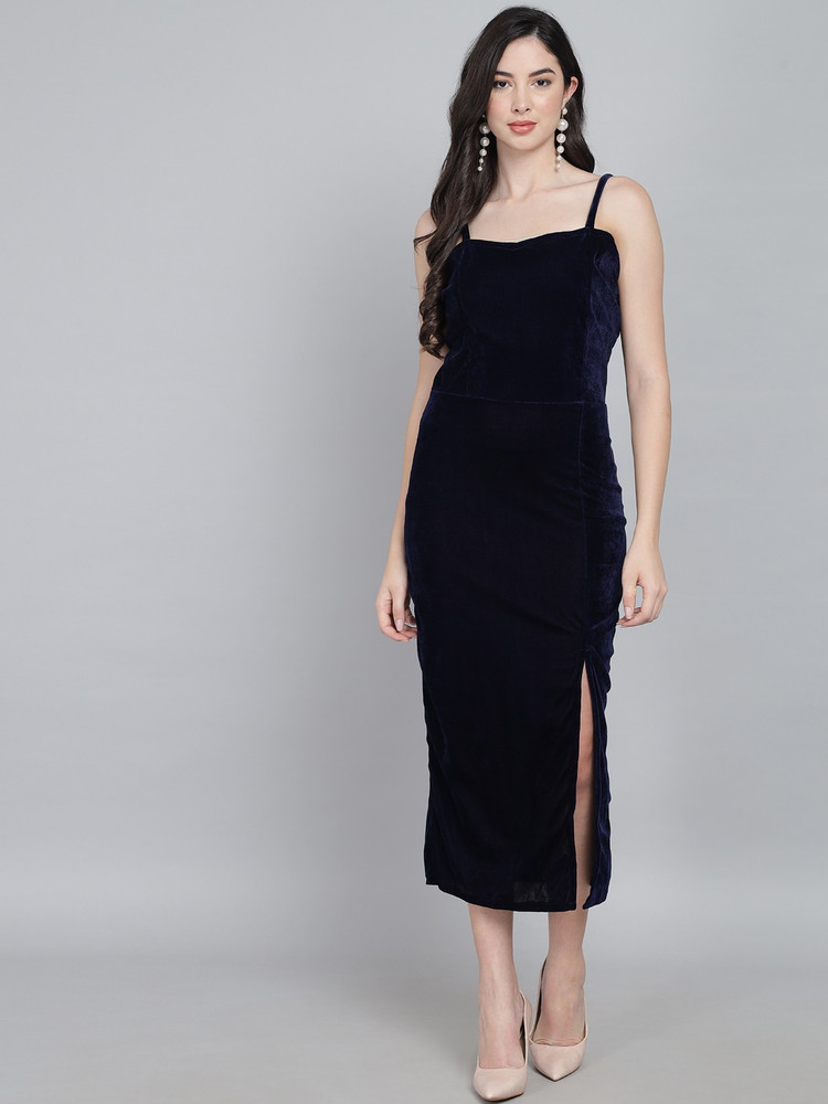 Blue colour one piece dress top