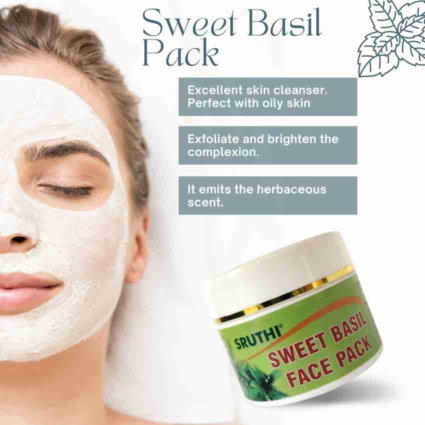 SRUTHI HERBAL LABORATORIES Sweet Basil Face Pack Enriched with