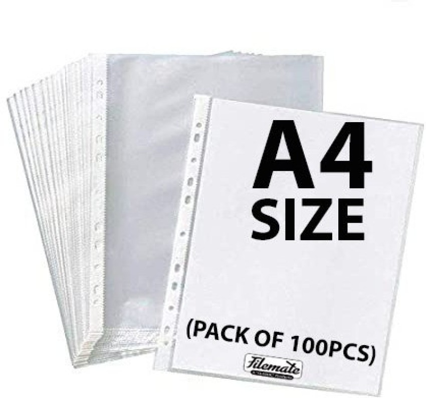 Pack with 4 packs of perforated sleeves Elba A4 smooth polypropylene  12/100e +1 for FRED on