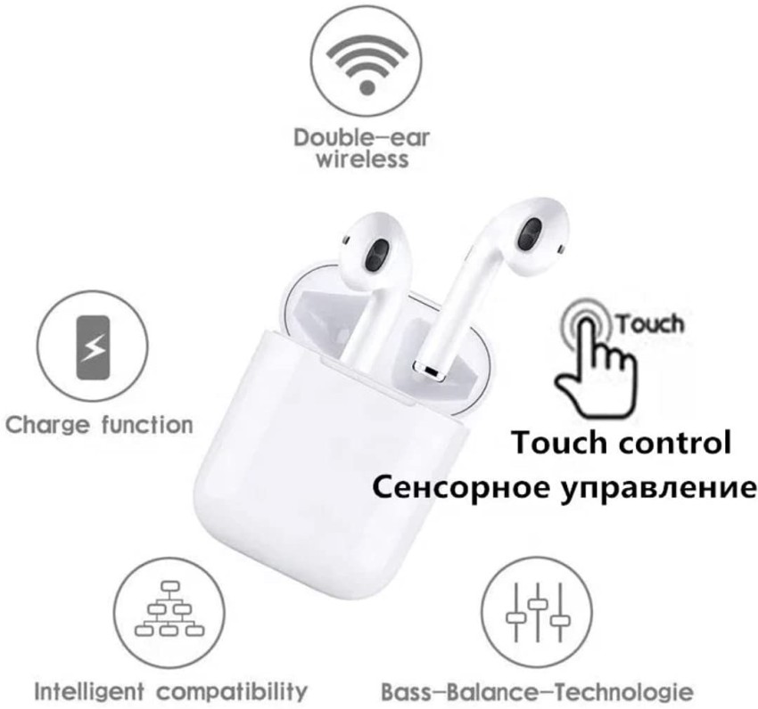 TechBuddy Tws I12 Headphone Wireless Earphones With charging case