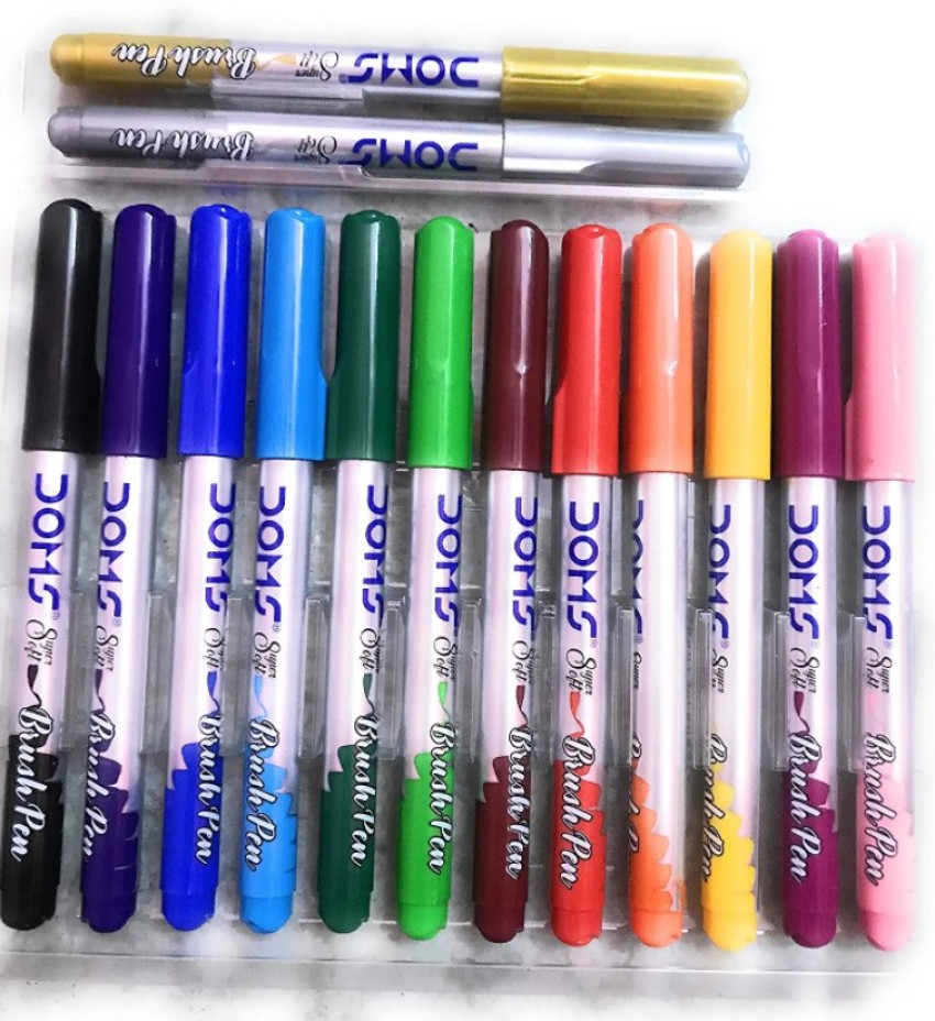 Multicolor Plastic Doms Brush Pens