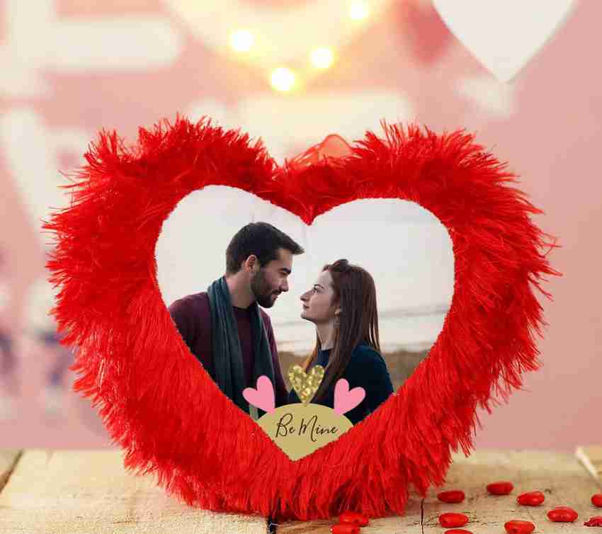 kioni Personalized Photo Faux Fur Heart Cushion Pillow for All Occasions and Gifting Microfibre Solid Cushion Pack of 1 Buy kioni Personalized Photo Faux Fur Heart Cushion Pillow for All Occasions